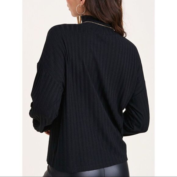 Long sleeve ribbed soft top - Picture 3 of 3